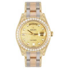 Used Rolex Day-Date Masterpiece Pearlmaster Diamond Set Watch