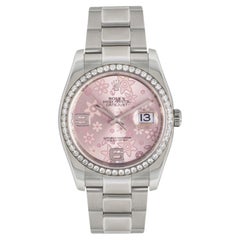Rolex Montre DateJust avec cadran à fleurs rose 116244