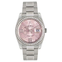 Rolex Montre DateJust avec cadran à fleurs rose 116244