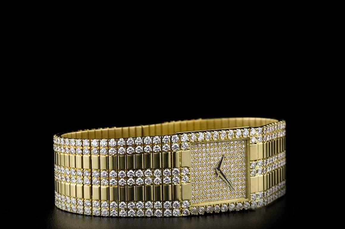 Piaget Ladies Yellow Gold Diamonds Quartz Wristwatch 2