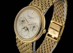 Patek Philippe Gold Perpetual Calendar Moonphase Automatic Wristwatch