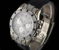 Rolex Gold Diamond Sapphire Daytona Cosmograph Automatic Wristwatch