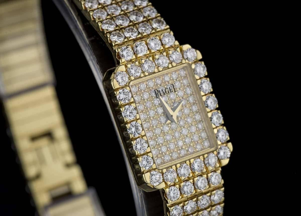 Piaget Ladies Gold Diamond Fully Loaded Tradition Quartz Wristwatch In Excellent Condition In London, GB