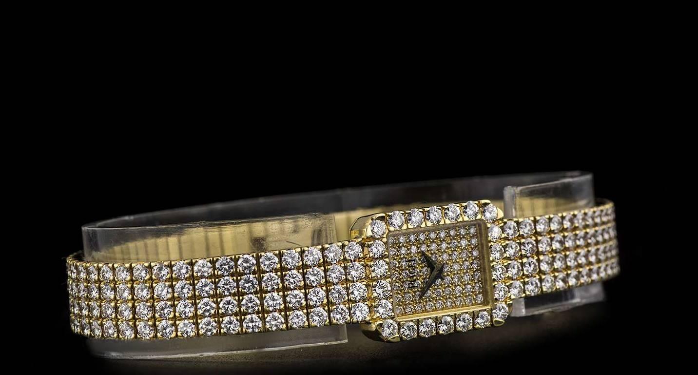 Piaget Ladies Gold Diamond Fully Loaded Tradition Quartz Wristwatch 1