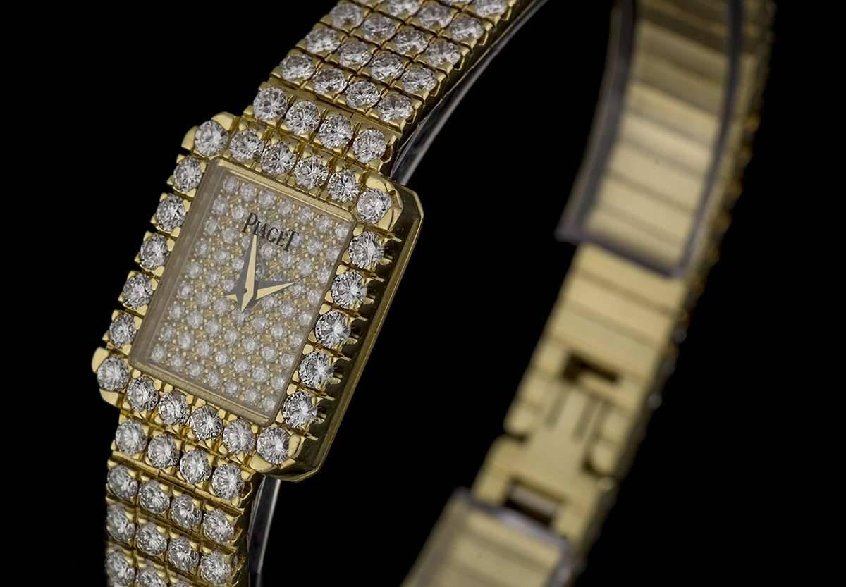 Women's Piaget Ladies Gold Diamond Fully Loaded Tradition Quartz Wristwatch