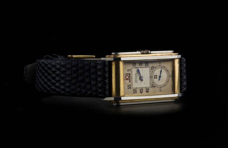 Rolex Gold Jump Hour Railway Prince Wristwatch 2
