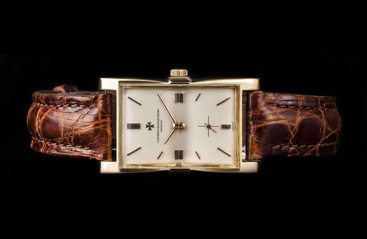 Men's  Vacheron Constantin Rose Gold Flared Case Wristwatch