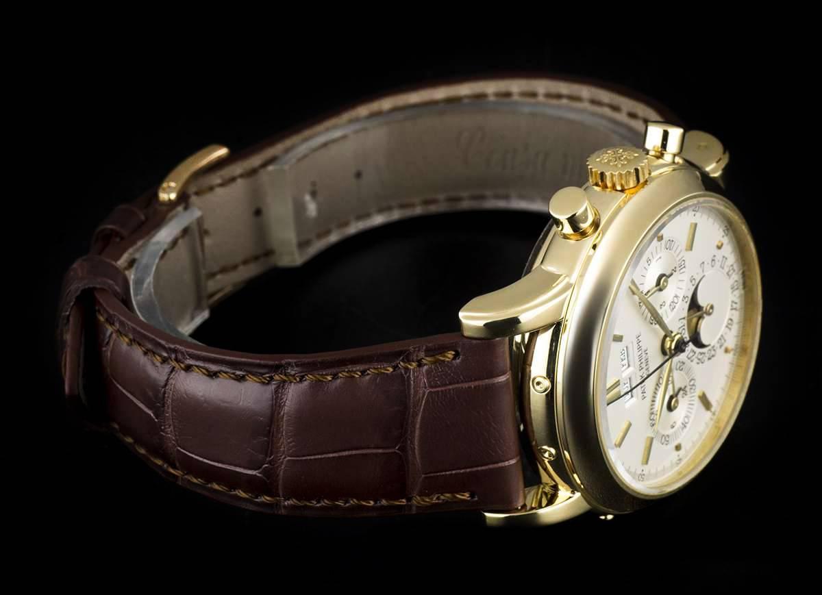 Patek Philippe Gold Perpetual Calendar Chronograph Wristwatch 1