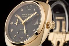 Panerai Rose Gold Oro Rosso Unworn Radiomir 10 Days GMT Automatic Wristwatch