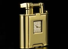 Dunhill Rare Gold Swing Arm Pocket Watch Lighter 1930s
