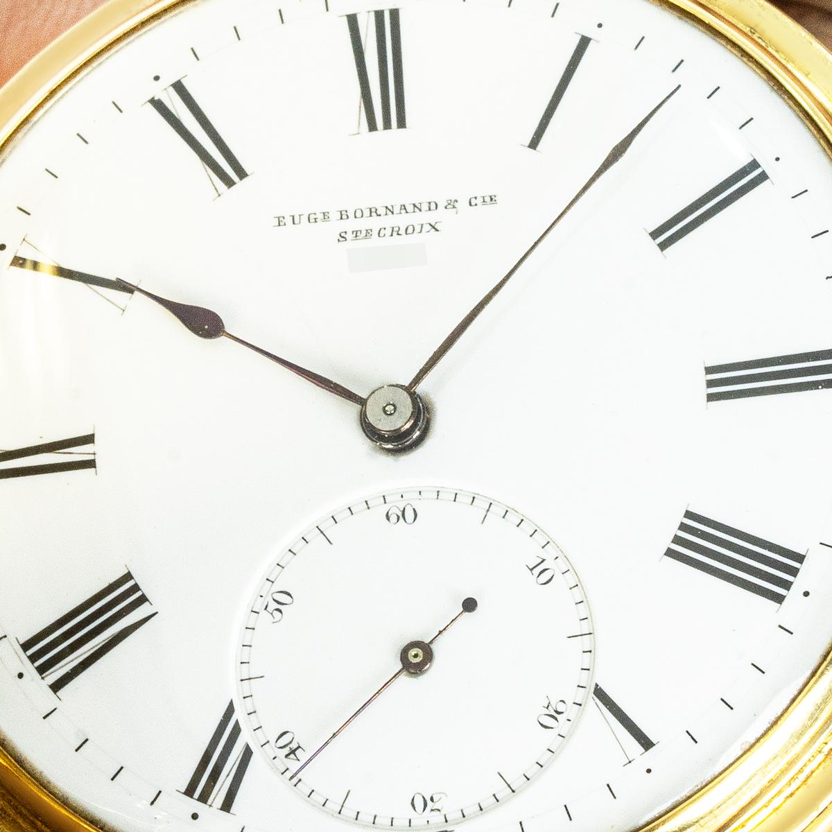 Eugene Bornand & Cie. Ein Gold Hunter Quartal Repeater C1880 für Damen oder Herren im Angebot