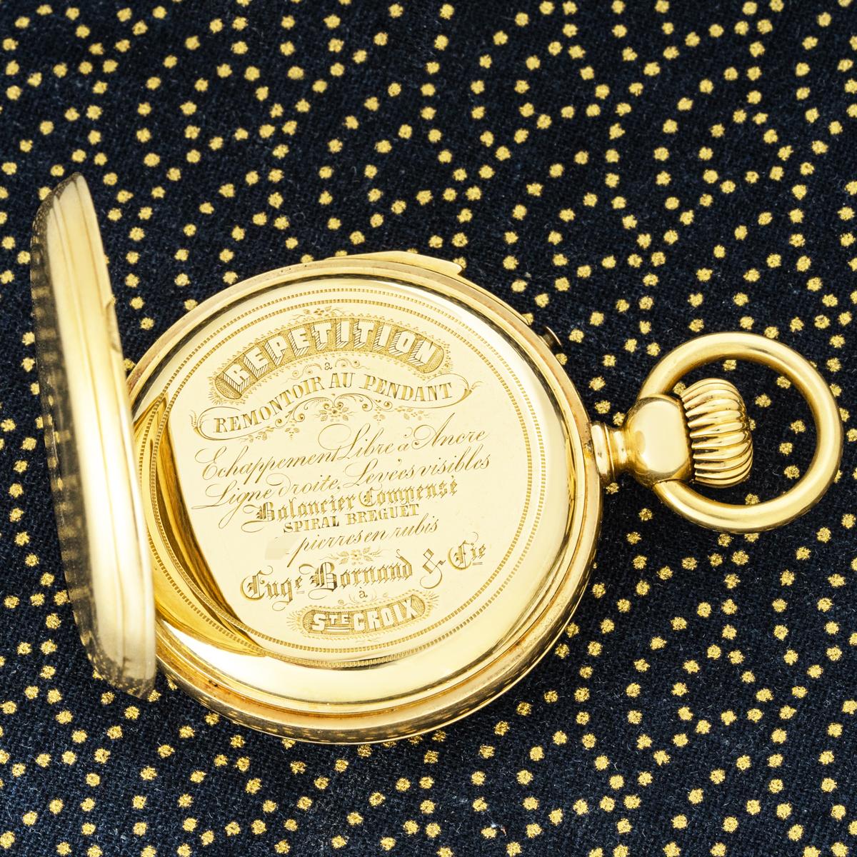 Eugene Bornand & Cie. Ein Gold Hunter Quartal Repeater C1880 im Angebot 2