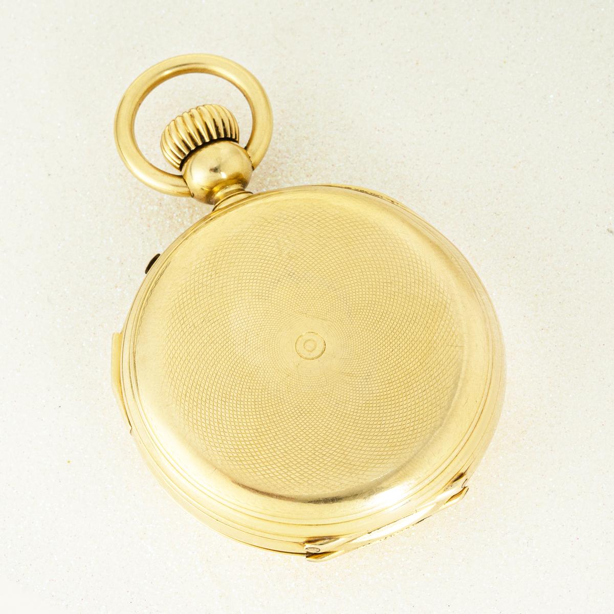 Eugene Bornand & Cie. Ein Gold Hunter Quartal Repeater C1880 im Angebot 4