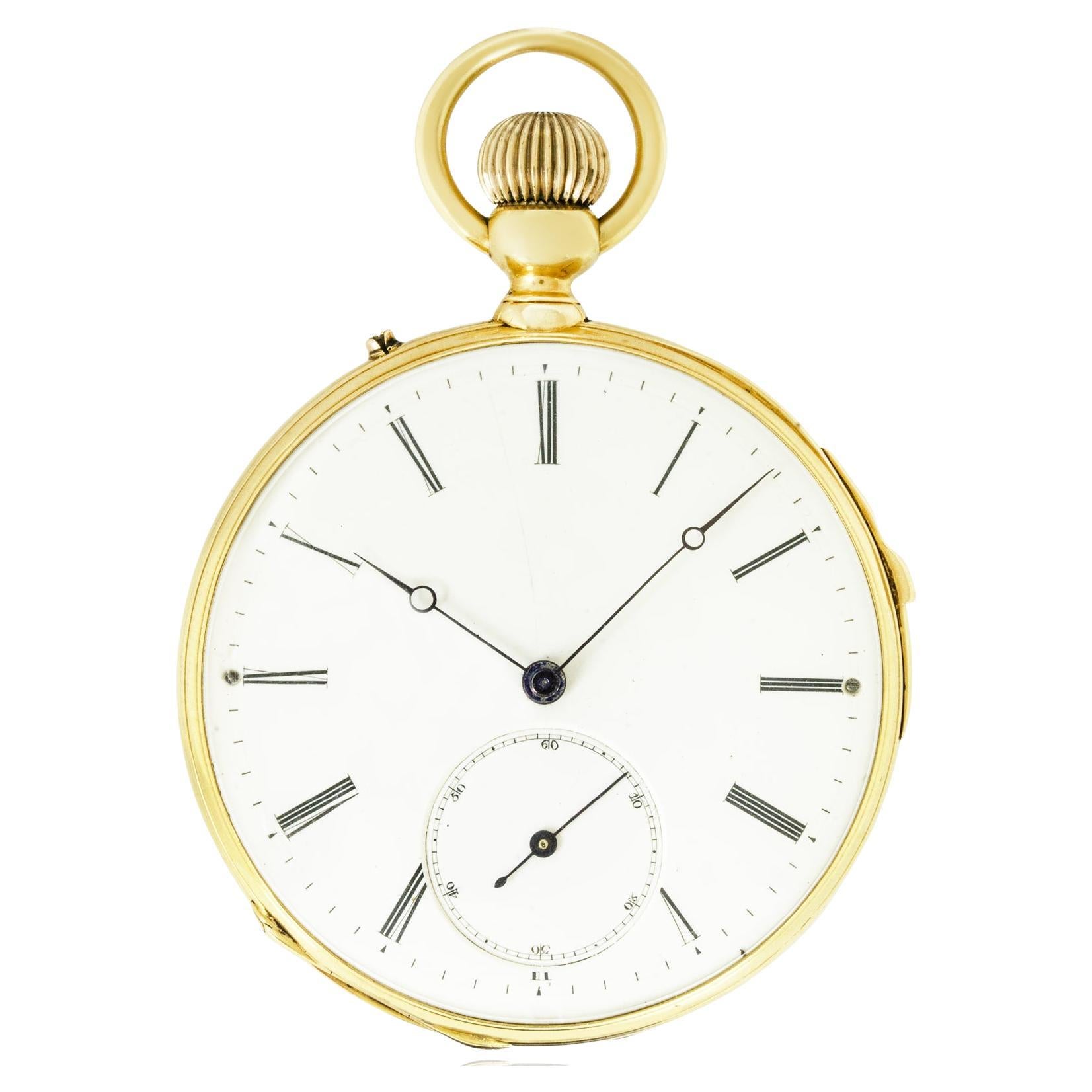Le Roy & Fils. Ein Gelbgold schlüssellose Hebel Quartal Repeater C1880