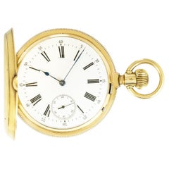 A Swiss Gold Pivoted Detente Full Hunter Pocket Watch C1890
