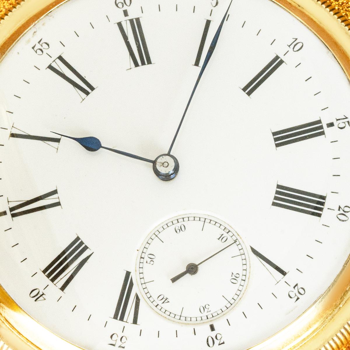 Eine Schweizer Gold Pivoted Detente Voll Hunter Taschenuhr C1890 im Zustand „Hervorragend“ im Angebot in Mayfair, London, London