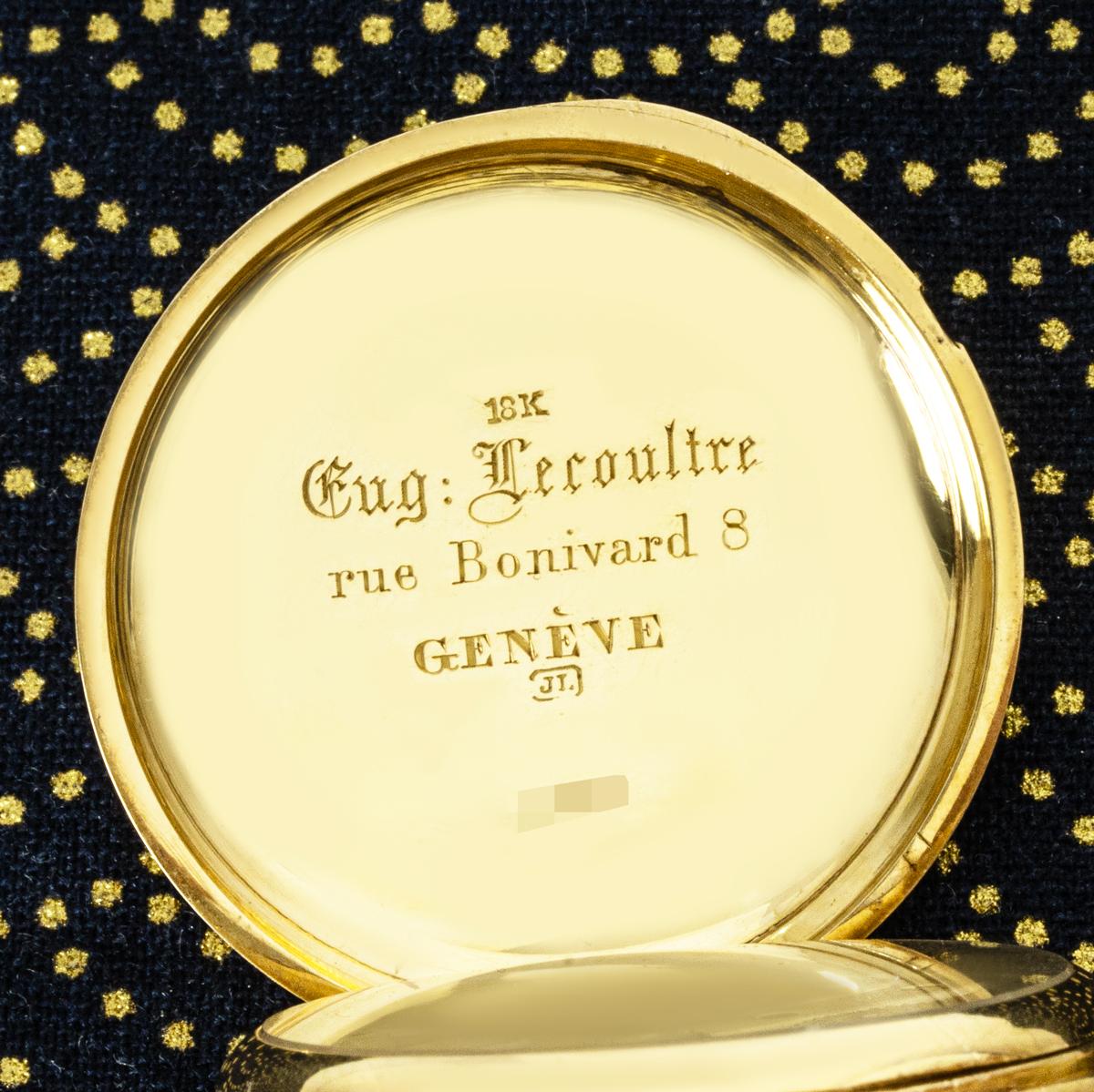 Eugene Le Coultre. Eine goldene halbe Hunter Taschenuhr C1880 im Angebot 1