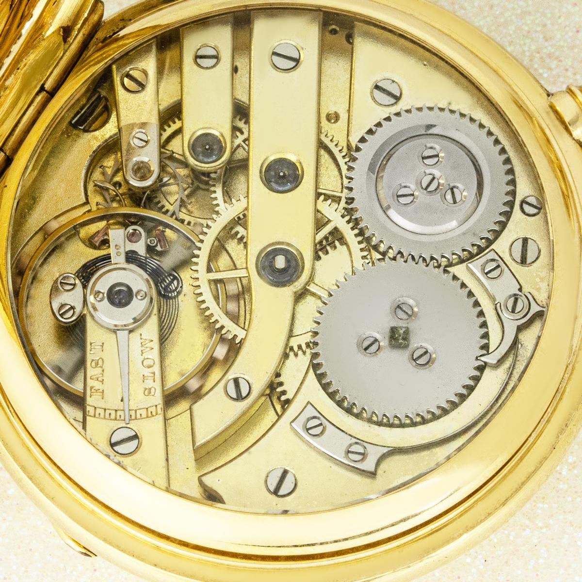 Eugene Le Coultre. Eine goldene halbe Hunter Taschenuhr C1880 im Angebot 2