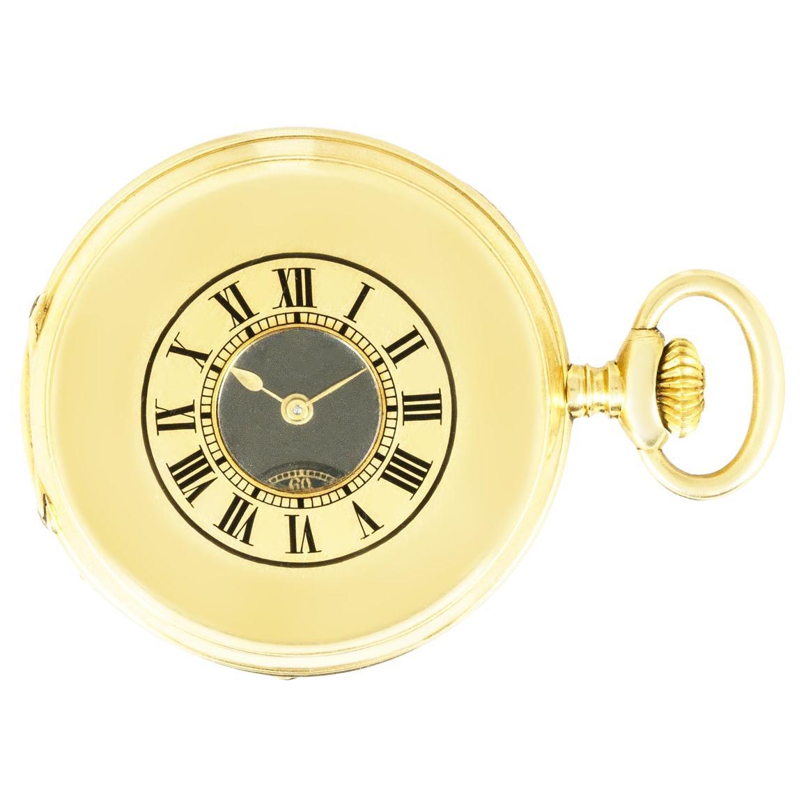 Eugene Le Coultre. Eine goldene halbe Hunter Taschenuhr C1880