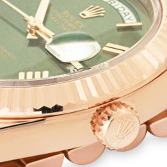 Rolex Day-Date 40, oro rosa, esfera verde oliva, 40 mm, sin usar, 2026, 228235