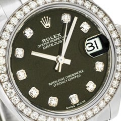 Rolex Datejust tamaño mediano (31 mm) con bisel y esfera de diamantes 178384