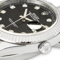 Rolex Datejust de 41 mm con esfera de diamantes negros y brazalete Oyster, B&P 126334