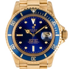 Rolex Rare Vintage Submariner Date Nipple Dial Yellow Gold 1680