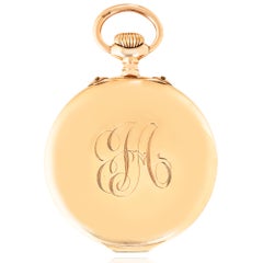 Zenith. A Rare 9 Carat Gold Alarm Pocket Watch 50mm Circa 1915