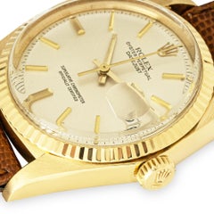 Rolex Vintage Datejust 36mm Silver Dial Yellow Gold Circa 1975 Reference 1601