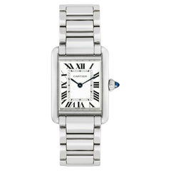 Cartier Tank Must de Cartier, acero inoxidable, modelo pequeño para mujer, cuarzo, WSTA0107