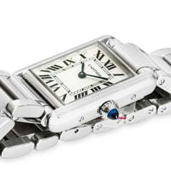 Cartier Tank Must de Cartier, acero inoxidable, modelo pequeño para mujer, cuarzo, WSTA0107