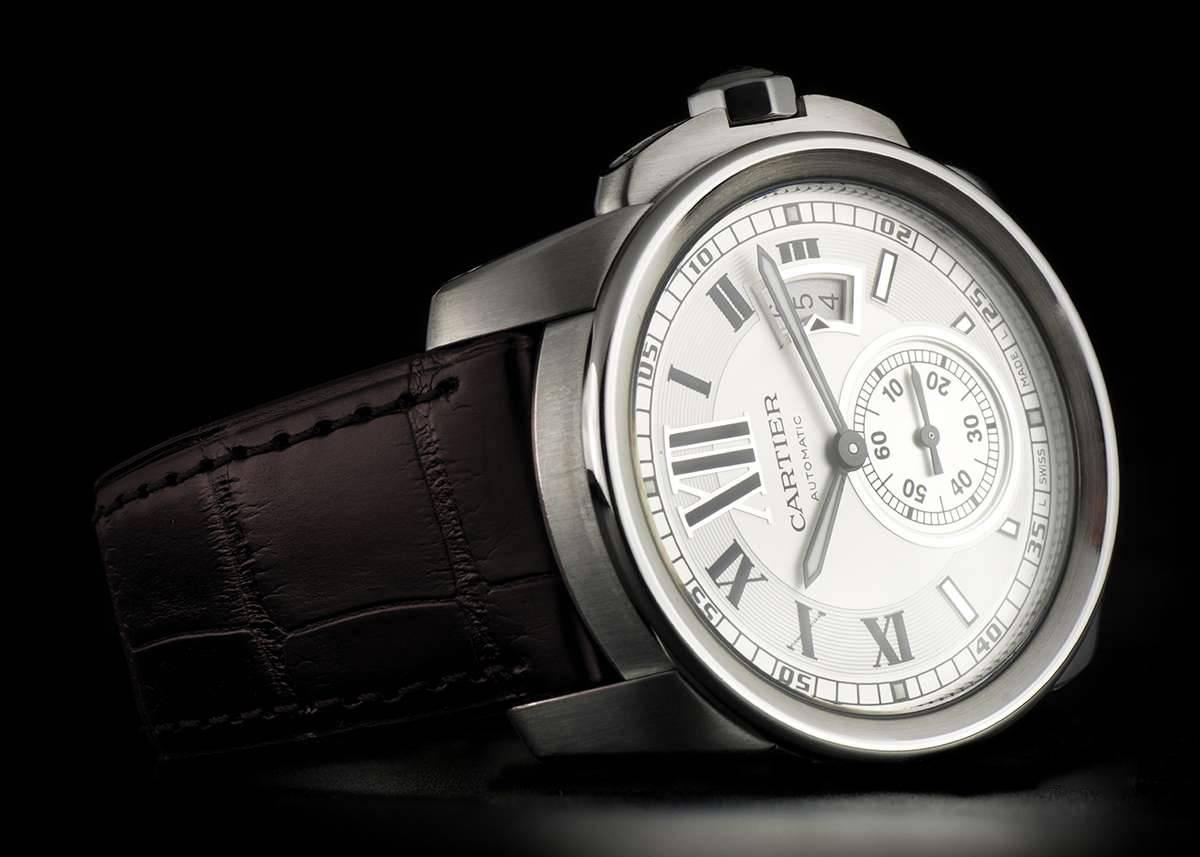 Cartier Stainless Steel Calibre De Cartier Automatic Wristwatch Ref W7100037 1