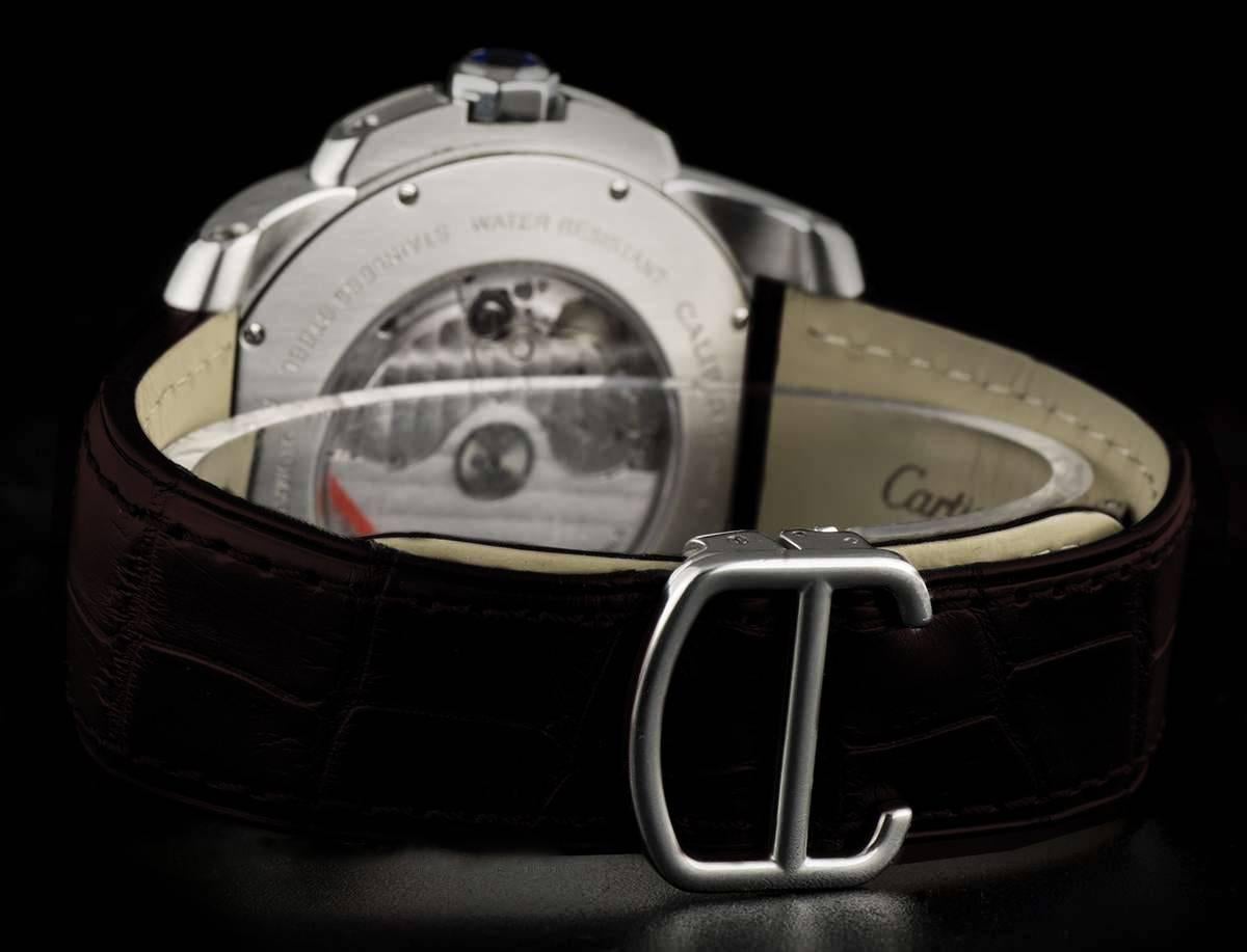 Cartier Stainless Steel Calibre De Cartier Automatic Wristwatch Ref W7100037 2