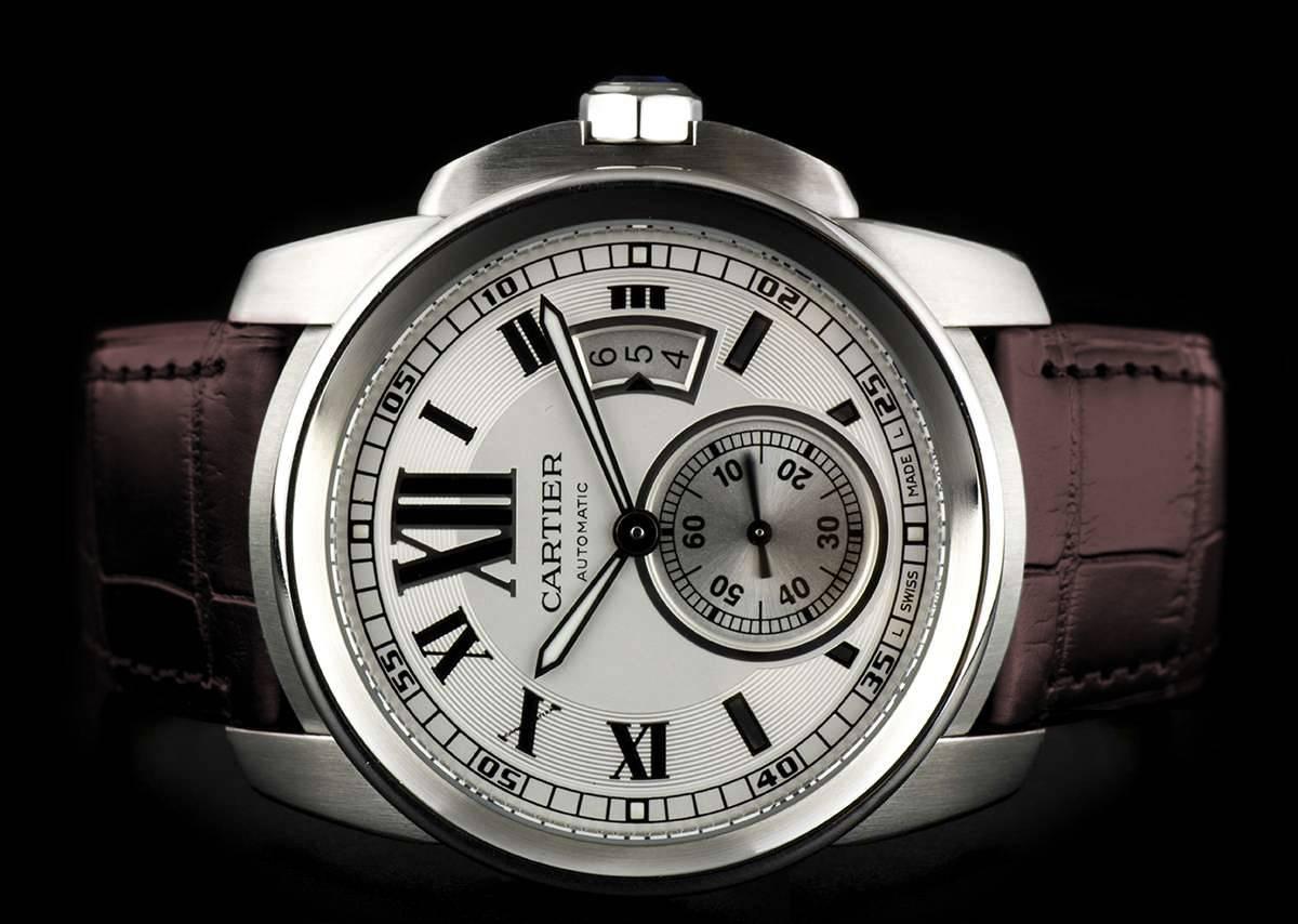 Women's or Men's Cartier Stainless Steel Calibre De Cartier Automatic Wristwatch Ref W7100037