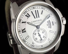 Cartier Stainless Steel Calibre De Cartier Automatic Wristwatch Ref W7100037