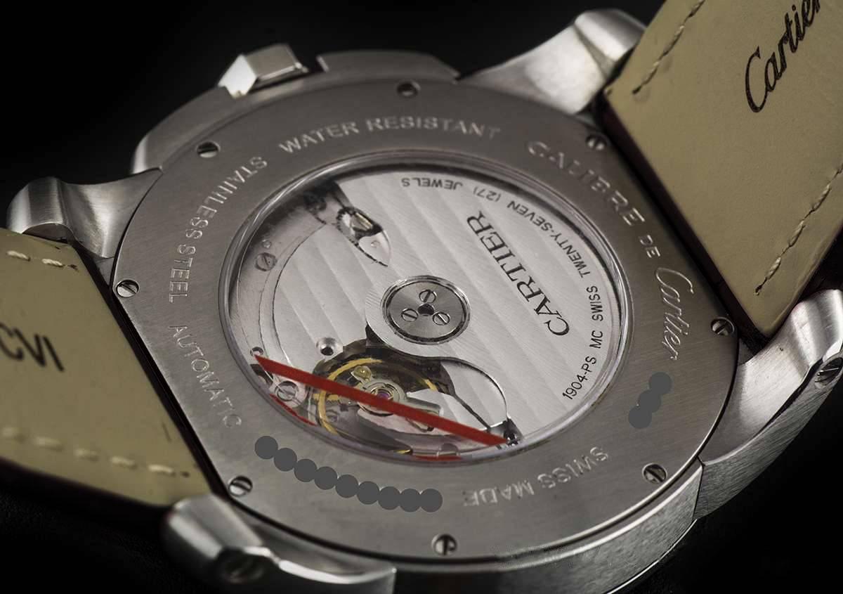 Cartier Stainless Steel Calibre De Cartier Automatic Wristwatch Ref W7100037 3