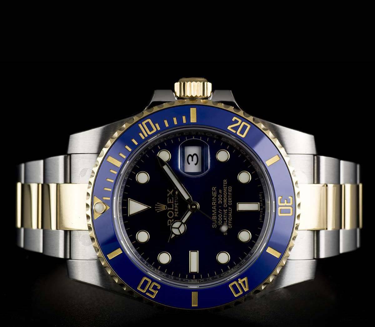 Rolex Yellow Gold Stainless Steel Submariner Date Ceramic Bezel Wristwatch  In New Condition In London, GB