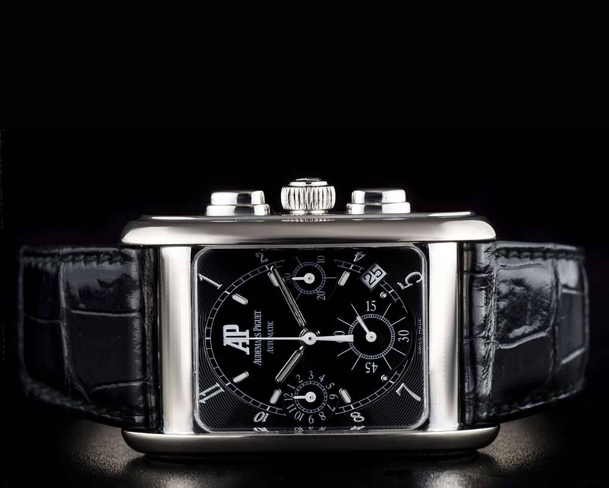 Audemars Piguet Edward Piguet White Gold Black Dial automatic Wristwatch In Excellent Condition In London, GB