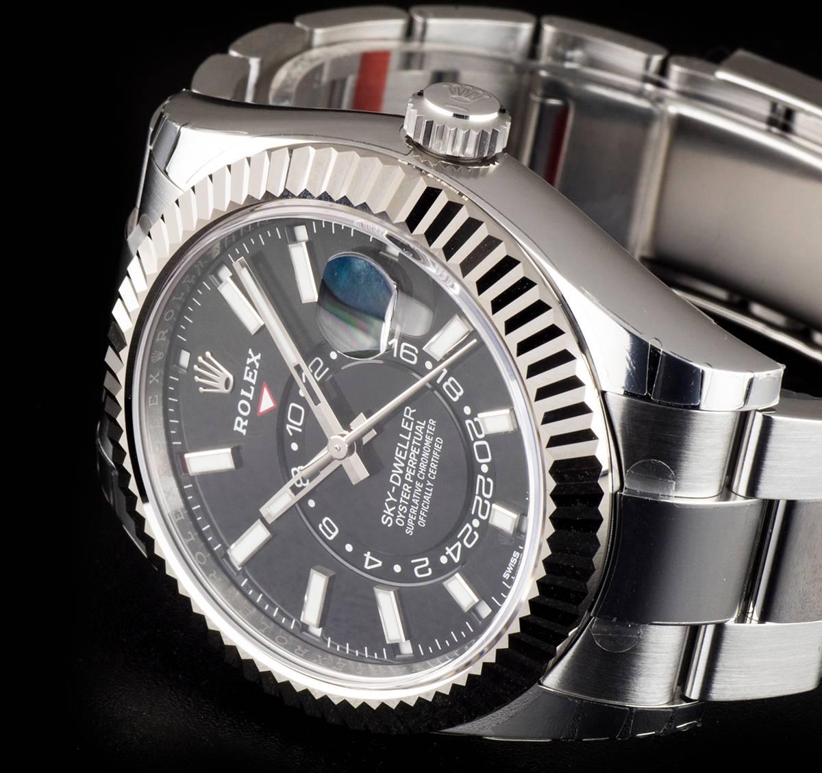 Rolex Stainless Steel Annual Calendar Sky-Dweller automatic wristwatch 2