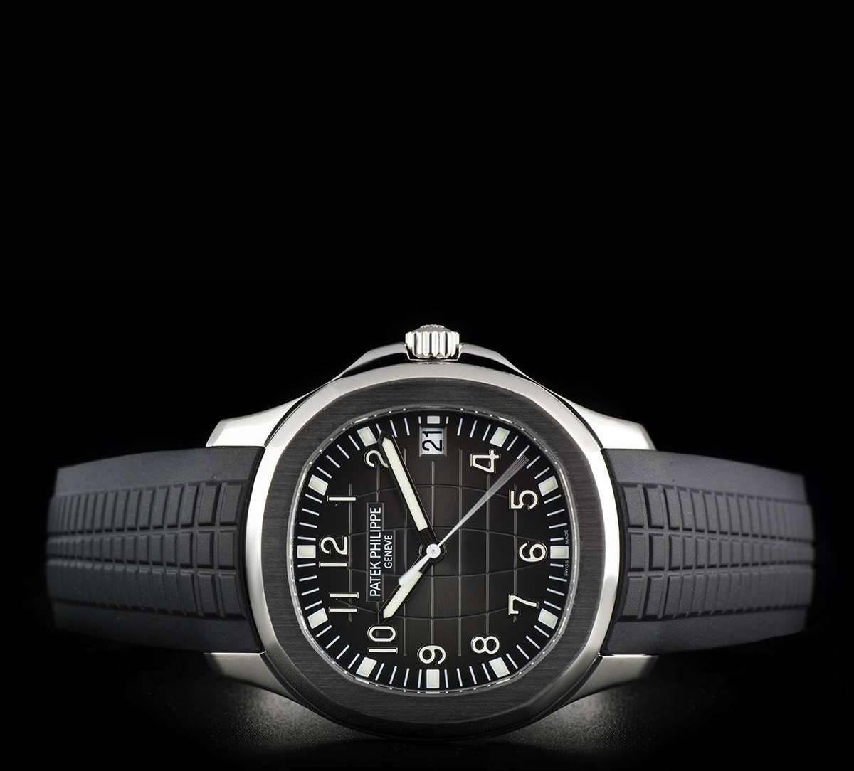 Men's Patek Philippe Stainless Steel Jumbo Aquanaut Black Dial automatic Wristwatch 