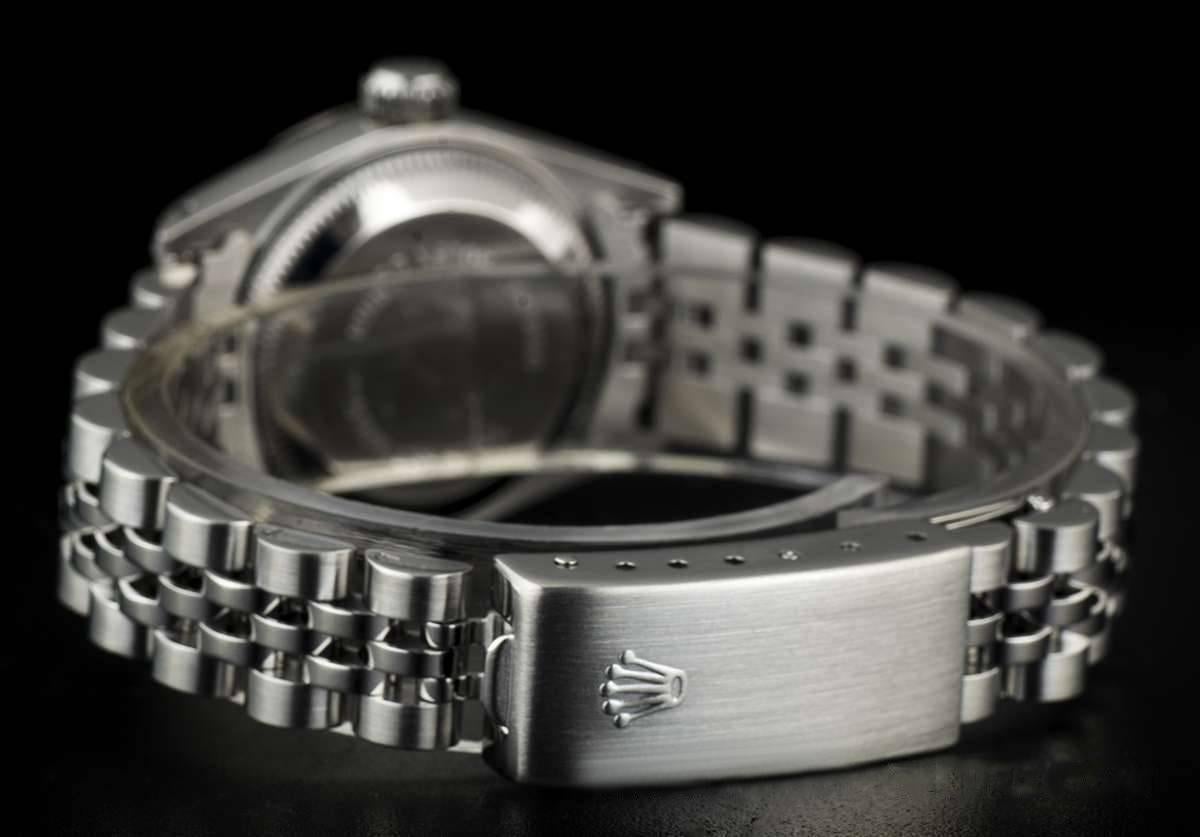Rolex Ladies Stainless Steel Black Diamond Dial Datejust automatic Wristwatch 1