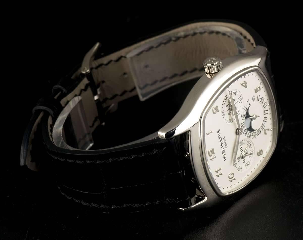 Patek Philippe White Gold Perpetual Calendar Moonphase automatic Wristwatch 1