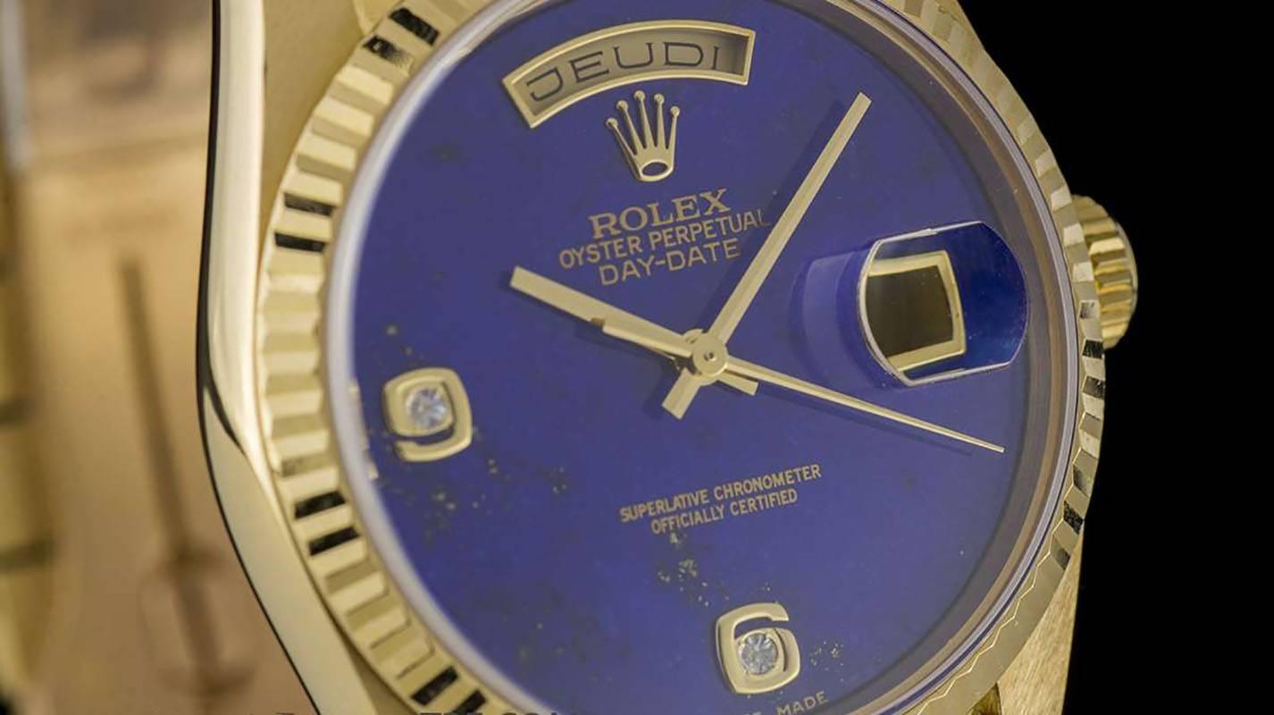 rolex day date lapis dial