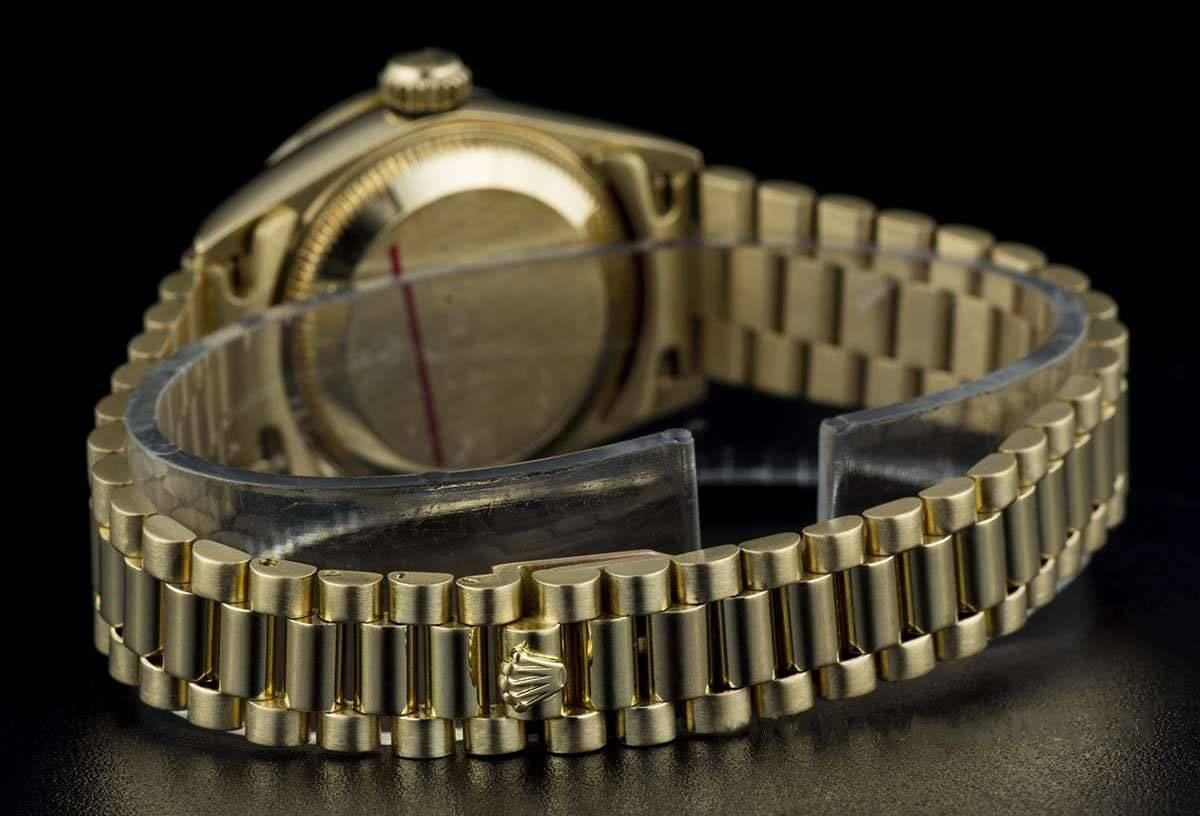 Rolex Gold Rare String Dial Ruby and Diamond Datejust 69068 Automatic Wristwatch 1