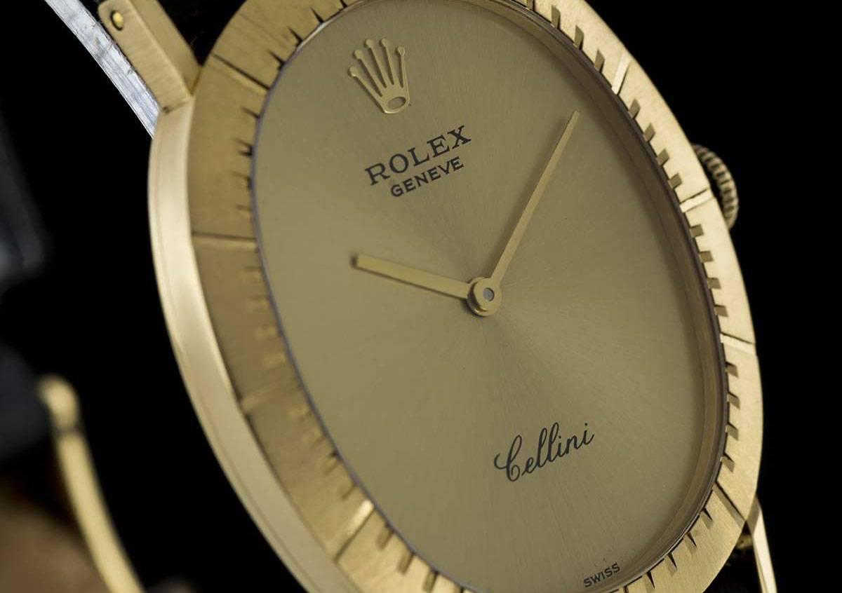 Rolex Gold Oval Cellini Dress Gents Manual Wind Wristwatch 4056 In Excellent Condition In London, GB