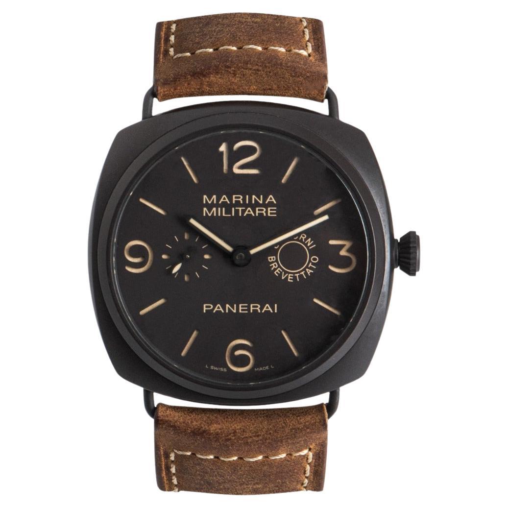 Panerai Radiomir Marina Militare Composite Brown Dial PAM00339 Manual Wind Watch