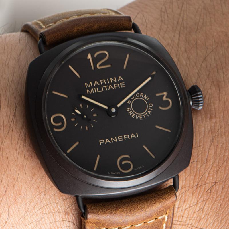 Women's or Men's Panerai Radiomir Marina Militare Composite Brown Dial PAM00339 Manual Wind Watch