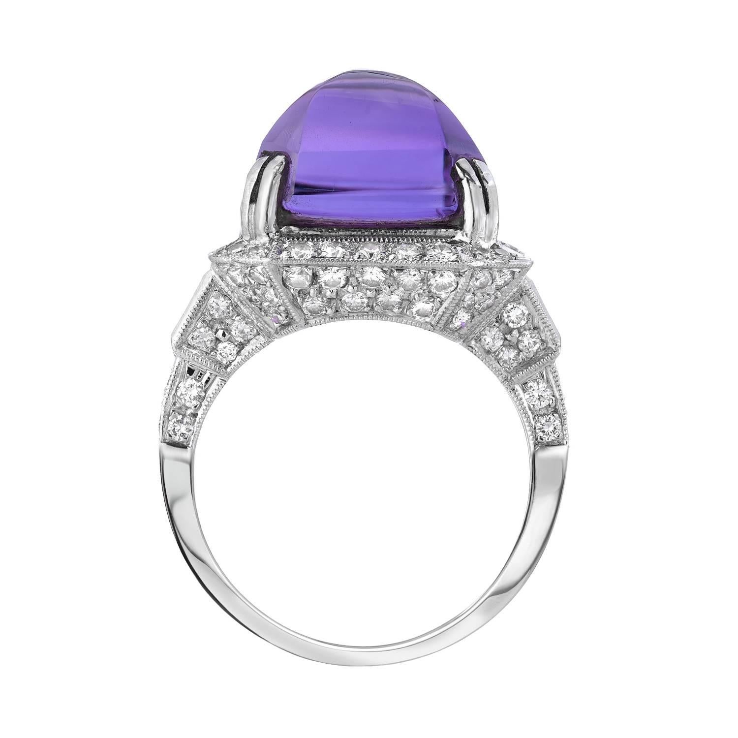 Amethyst and Diamond Ring      In Excellent Condition In New York, NY