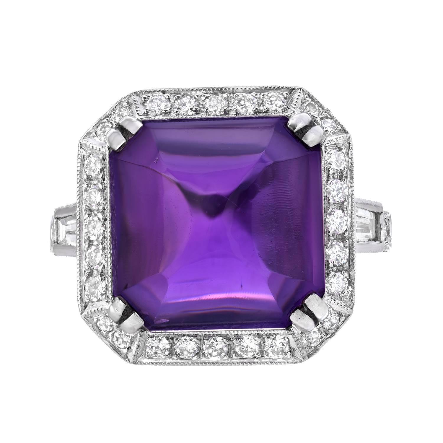 Amethyst and Diamond Ring     