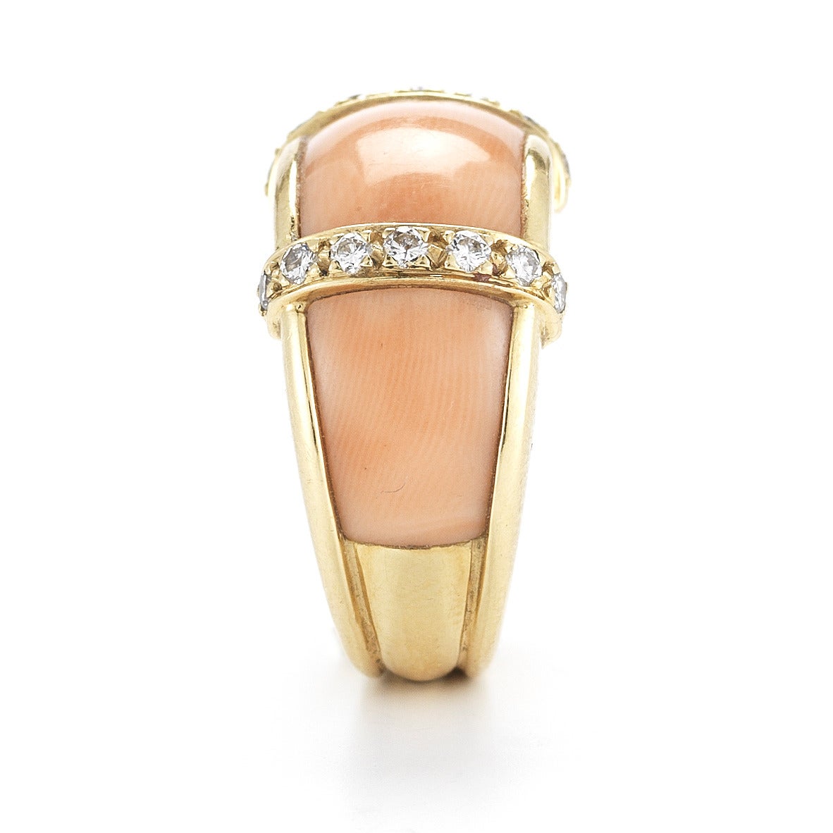 Women's Van Cleef & Arpels Coral Diamond Gold Ring